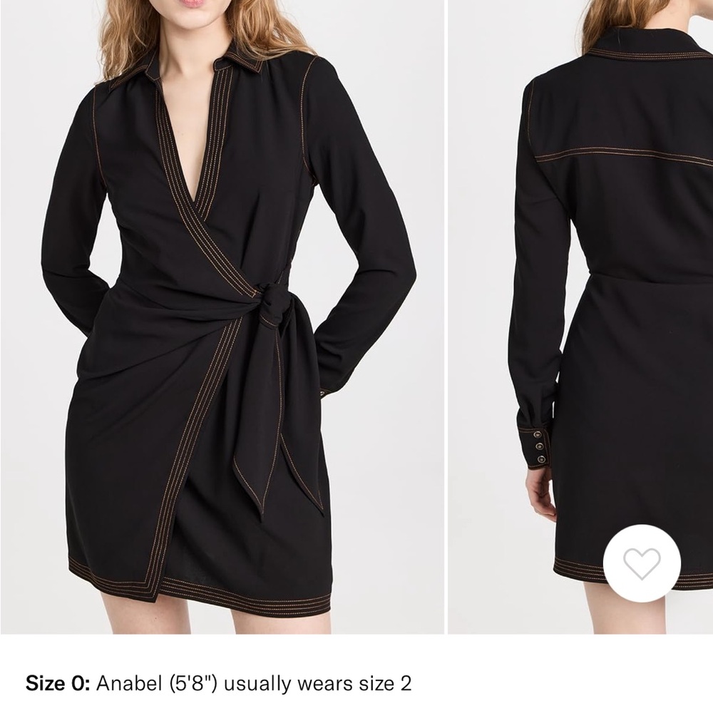 Veronica Beard Elegant Black Wrap Dress